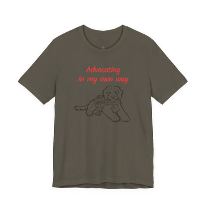 Advocating in My Own Way Service Dog Christian Neurodiversity T-Shirt