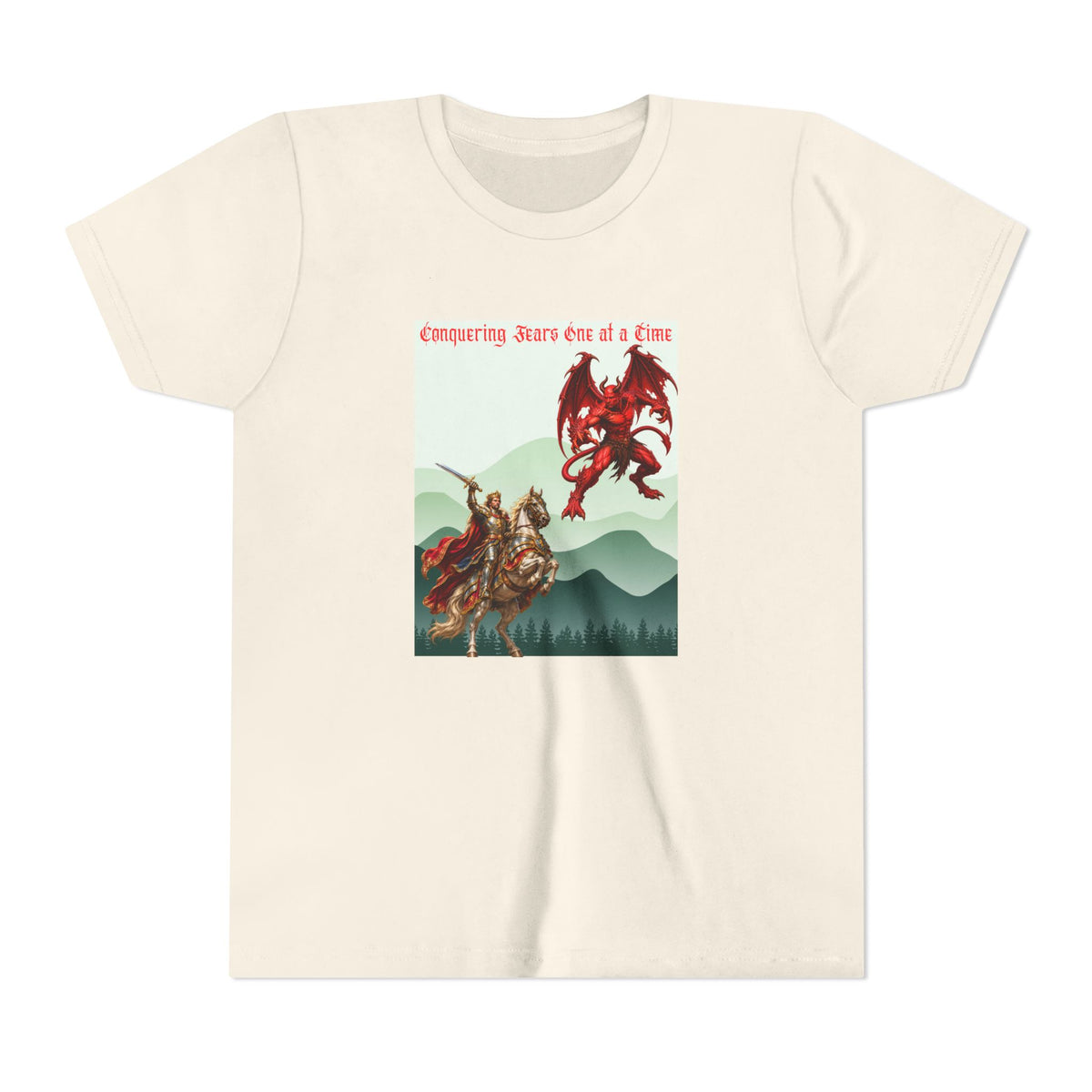 Conquering Fears One at a Time Christian Youth T-Shirt