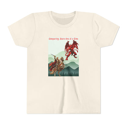 Conquering Fears One at a Time Christian Youth T-Shirt