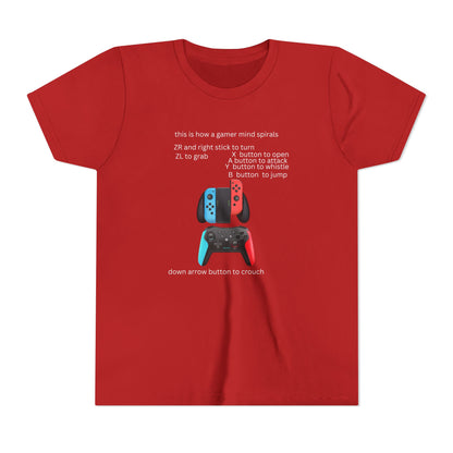 This Is How a Gamer Mind Spirals Neurodiversity Youth T-Shirt